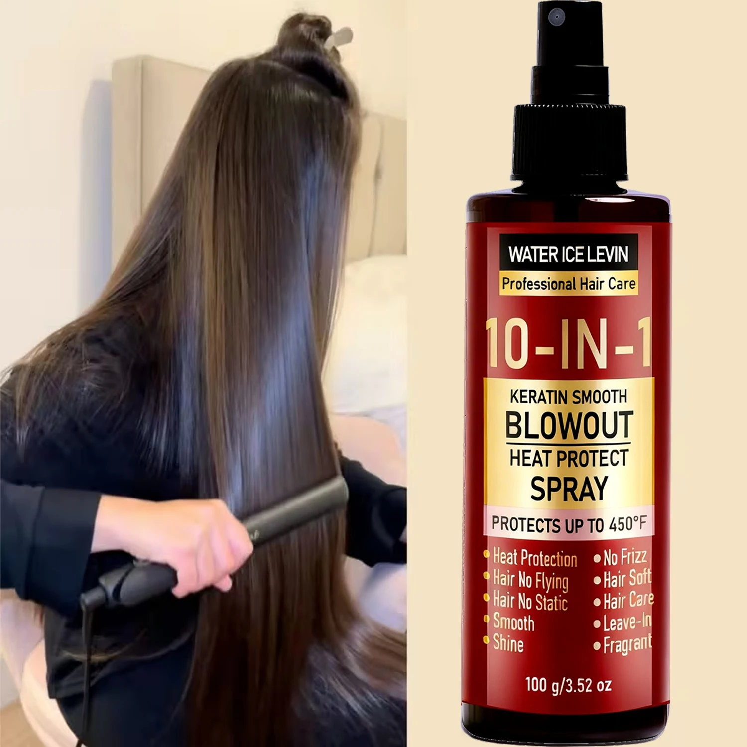 10 in 1 히트 프로텍트 스프레이 케라틴 콜라겐 히 - Hair Care Heat Protectant 리뷰 및 가격