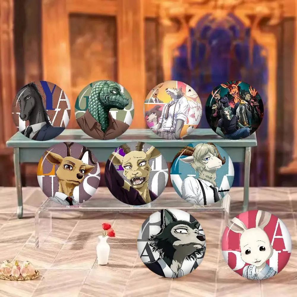 Anime Beastars Anime Button Pin Handmade Brooch for Clothes Cartoon Badge Backpack Decoration Jewelry Accessories