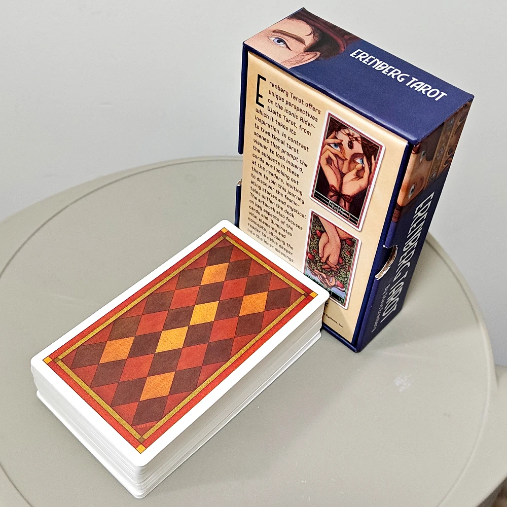 

Erenberg Tarot Deck in Rigid Box, Intimate Close-Up Illustrations - Standard Tarot Cards Double-embossed Cardstock