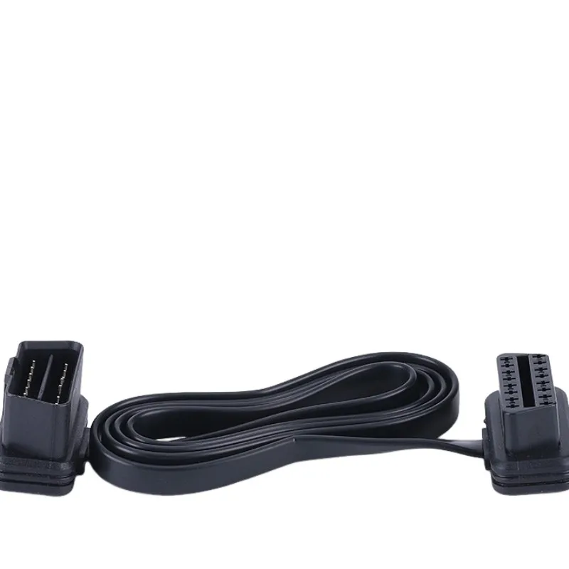 

OBD2 Диагностический инструмент ELM327 Адаптер 16-контактный OBDII OBD2 Кабельный разъем Плоский тонкий удлинитель как лапша «папа-мама»