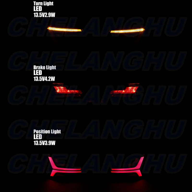 Fanale posteriore a LED per Audi A6 C7 2016 2017 2018 4 pezzi luci di posizione della lampada posteriore con lampadine accessori per auto