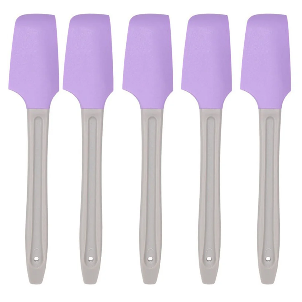 5 strumenti per la cura della pelle, applicano spatola per cera, forniture di bellezza, pennello per trucco, raschietto in silicone, maschera per le mani viola