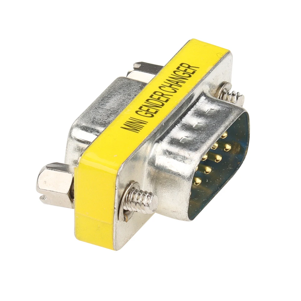 500pcs DB9 9Pin Male To Male/Female To Female/Male To Female/Mini Gender Changer Adapter RS232 Serial Plug Com Connector