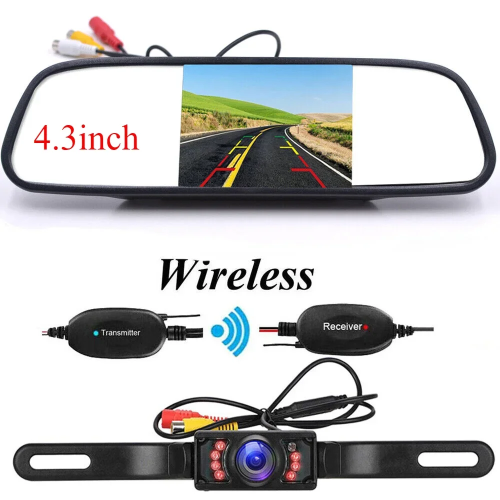 

Wireless IR Night Vision Reversing Parking Camera + 4.3" Car Rear View Monitor