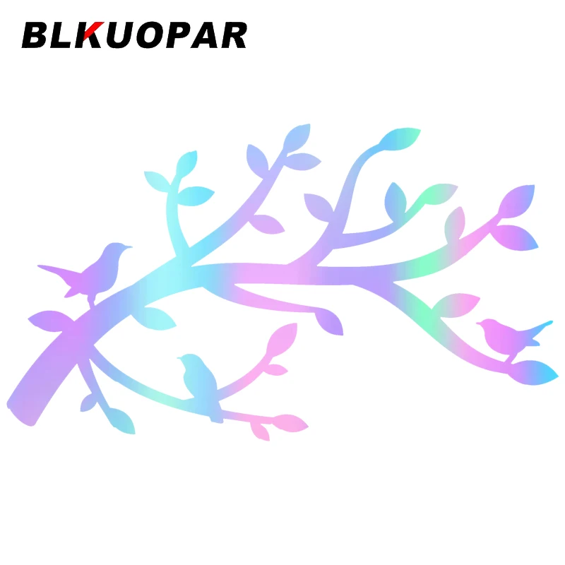 

BLKUOPAR Birds on Tree Branches Car Sticker Vinyl Fashion Decal Scratch-Proof Creative Windows Air Conditioner Decor Car Styling