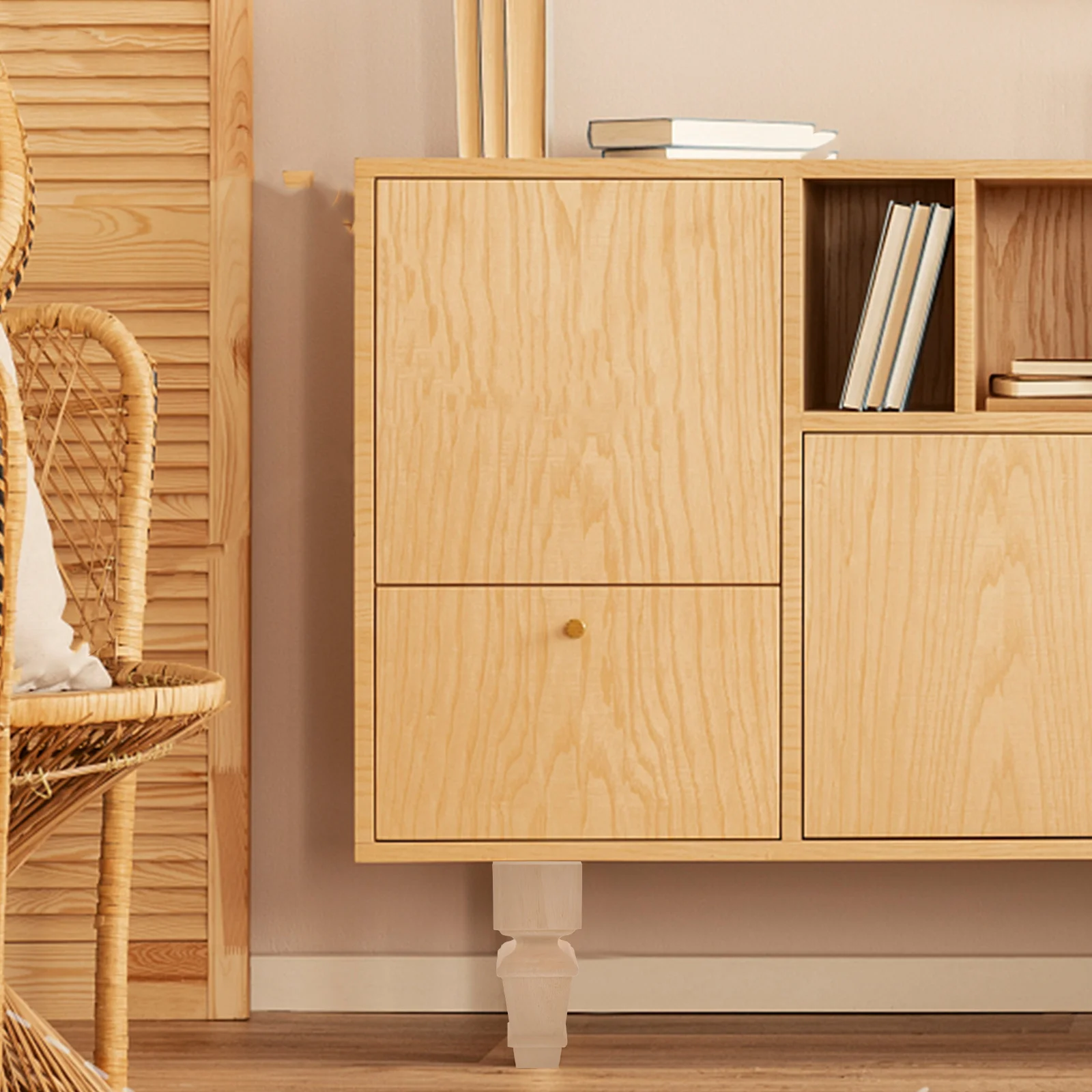Solid Wood Cabinet Legs Wooden Furniture Feet For Table Sofa Couch Short Legs Replacement Home Office Furniture