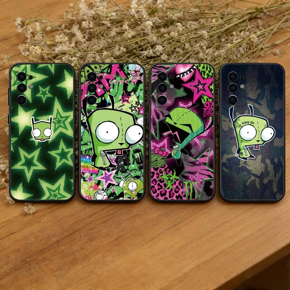 Coque de téléphone Madness Invader Z-Zim Gir en silicone noir souple pour Samsung S25, S24, S21, S22, S23, S30, Ultra, S20, Plus, Fe, Lite