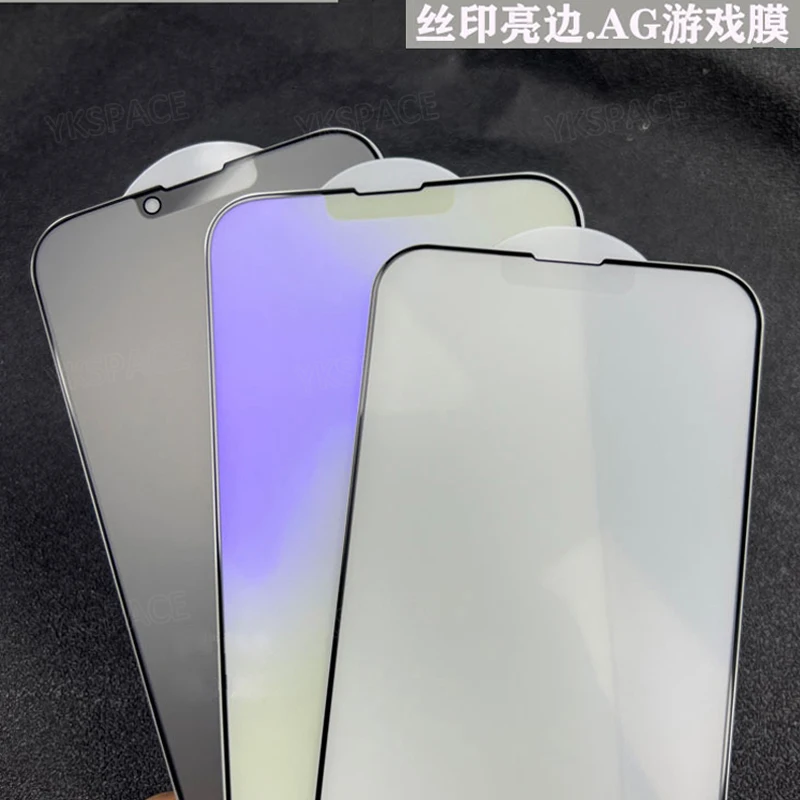 2Pcs Matte + Anti Blue Ray Spy Privacy 9H Tempered Glass For iPhone X XR XS 11 12 13 mini 14 15 16 Pro Max Plus Screen Protector