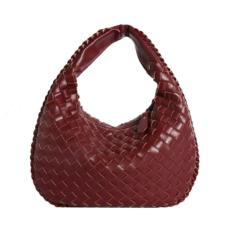 

French high-end woven commuter bag women's new versatile foreign style hand-held bag niche cross-border texture handbag