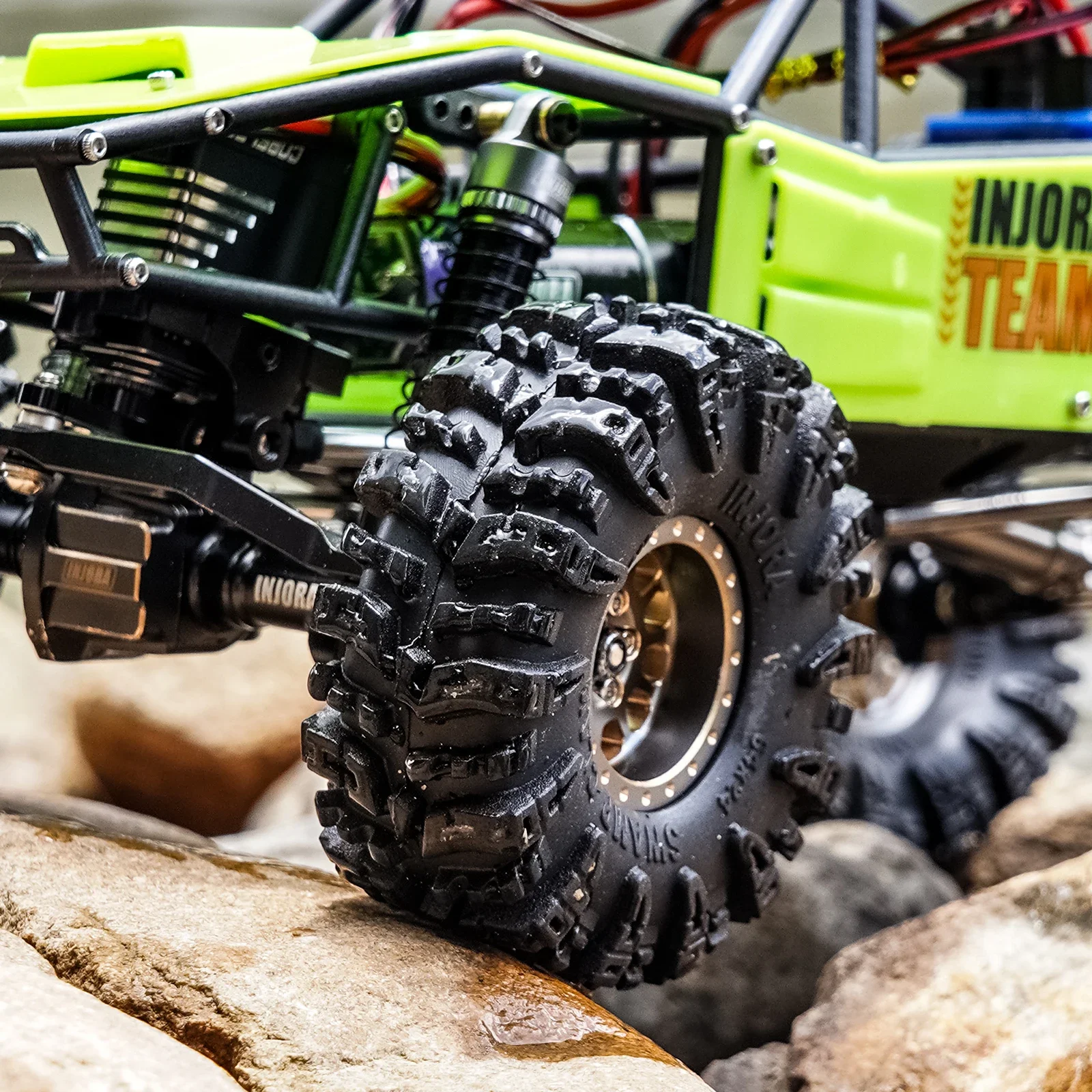 Swamp Claw S5 โคลน Terrain 1.0 "ล้อยาง 64*24 มม.สําหรับ 1/18 1/24 RC Crawler รถ (T1019)