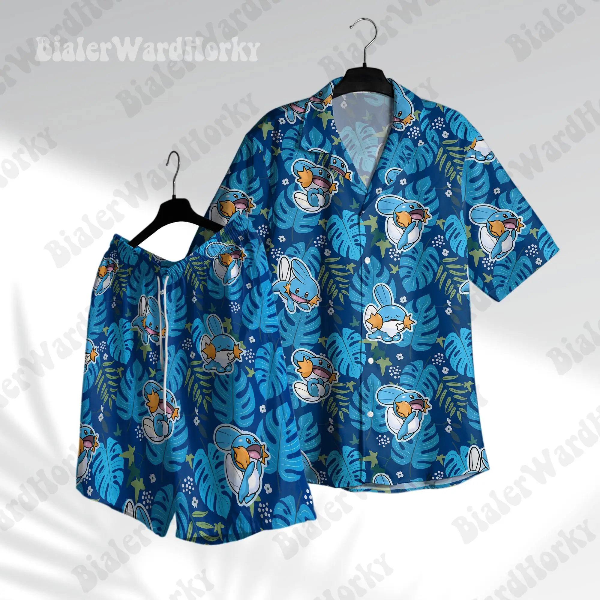 2026 Pokémon Grafik-T-Shirt Mudkip Hawaiihemd Fan-Geschenke Sommermode Herren-T-Shirt Kinderkleidung T-Shirt Y2k Damen ﻿