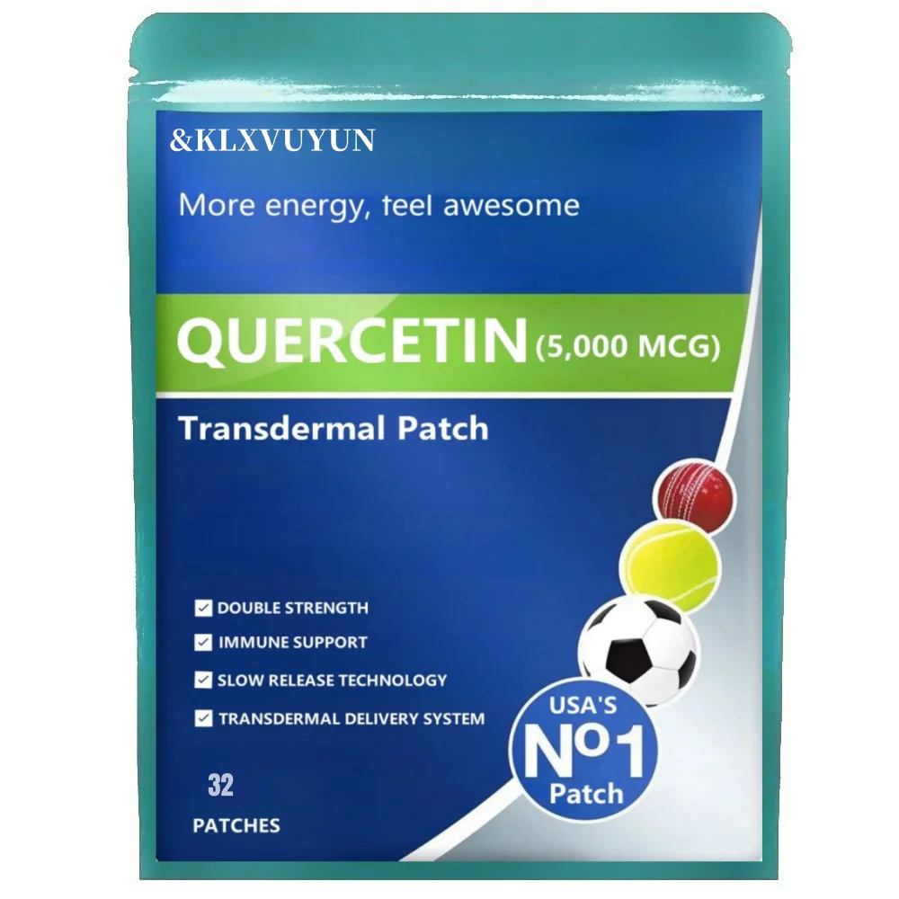 Quercetin 5,000 mcg, Immune Vitamins and Quercetin Vitamins, ransdermal Patches, 32 Patches One Month Supply