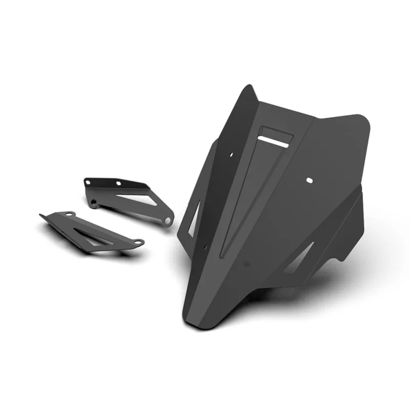 يناسب لياماها MT-07 MT07 2021 2022 2023 fz07 FZ-07 دراجة نارية أسود الألومنيوم الزجاج الأمامي الرياضة الزجاج الأمامي قناع منحرف #5