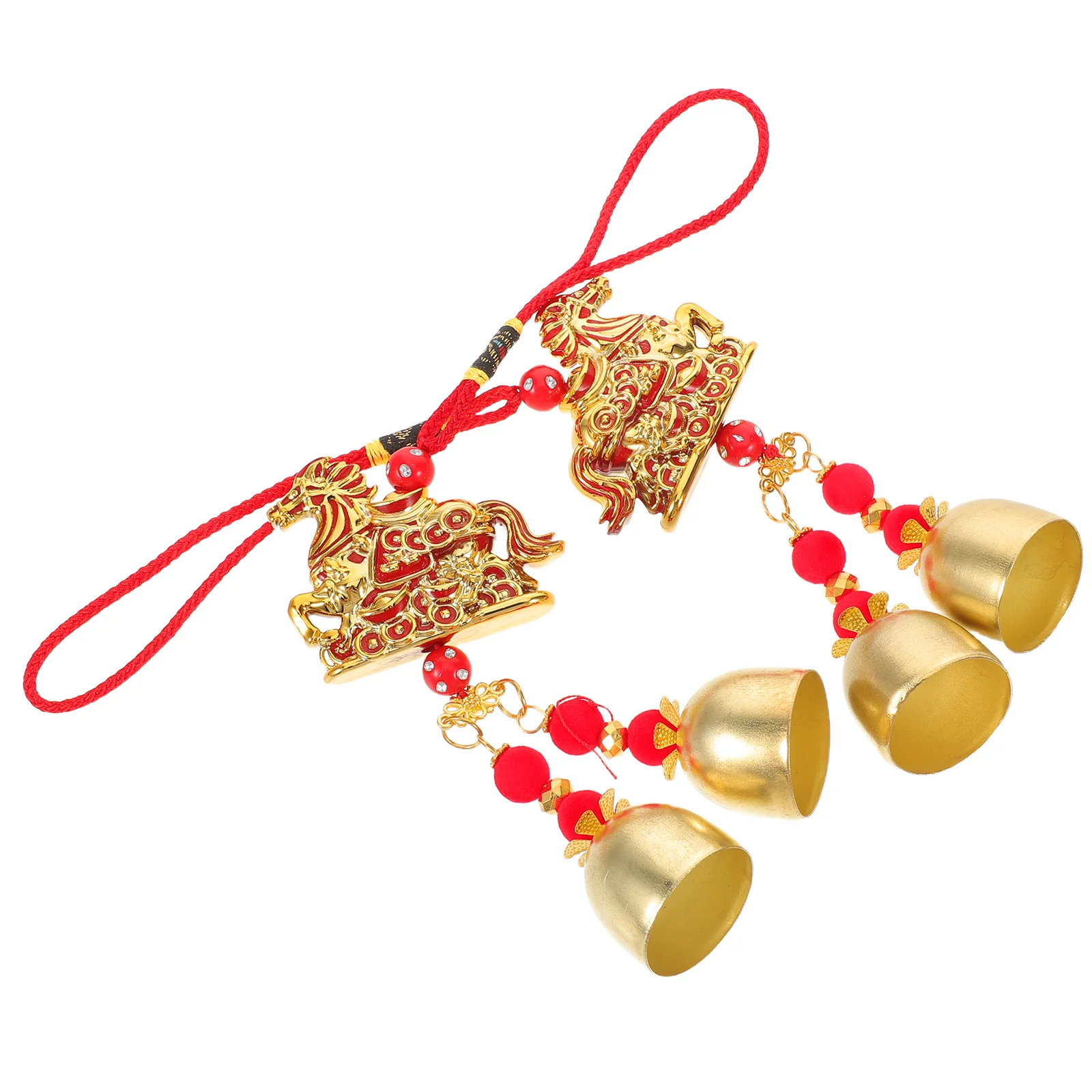 

2Pcs 2026 Chinese New Year Horse Windchime Decorations Spring Festival Pendant Ornaments Traditional Festive Ambiance