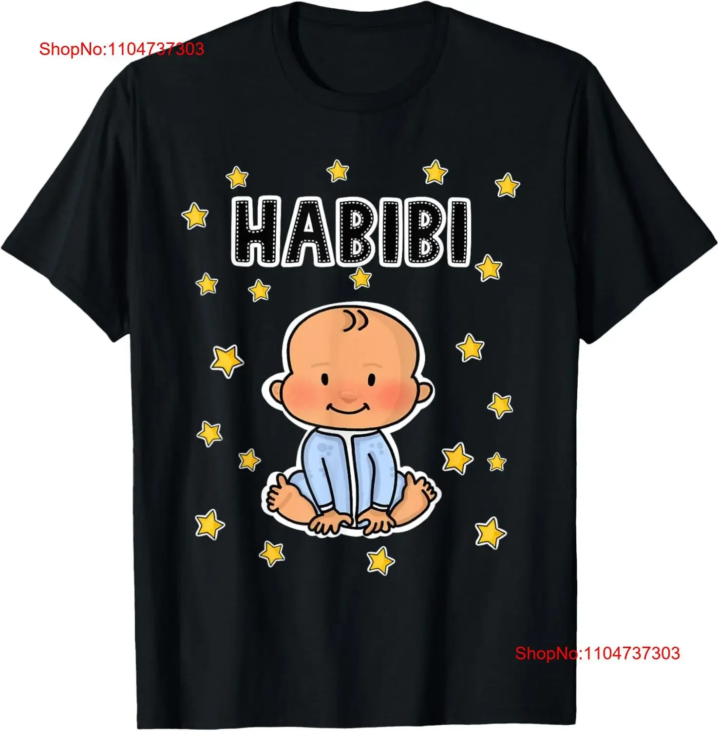 

Habibi New Baby Boy Arabic Language Mabrouk T Shirt vintage Washed homme Soft fashion Unisex designer clothes streetwear