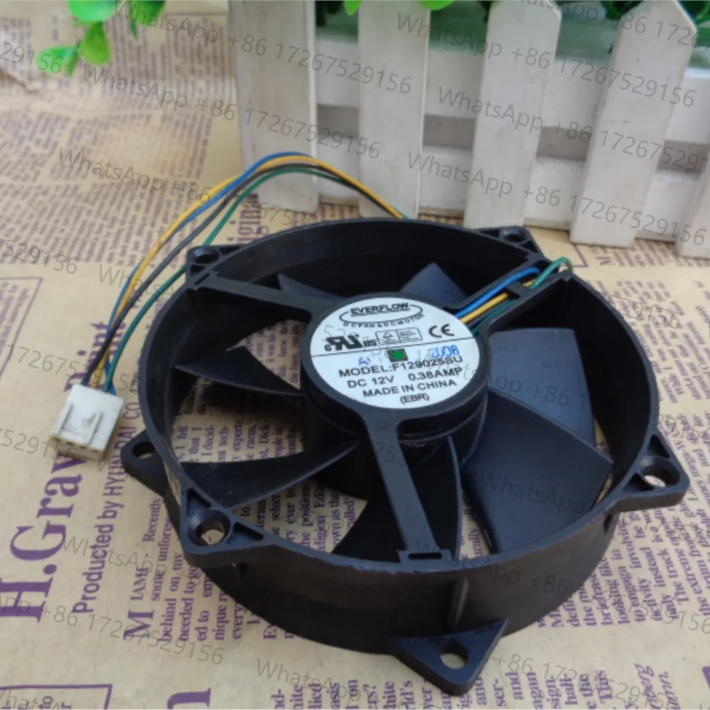 F129025SU Original For Everflow 9025 12V 0.38A Four-Wire Speed Fan CPU Fan