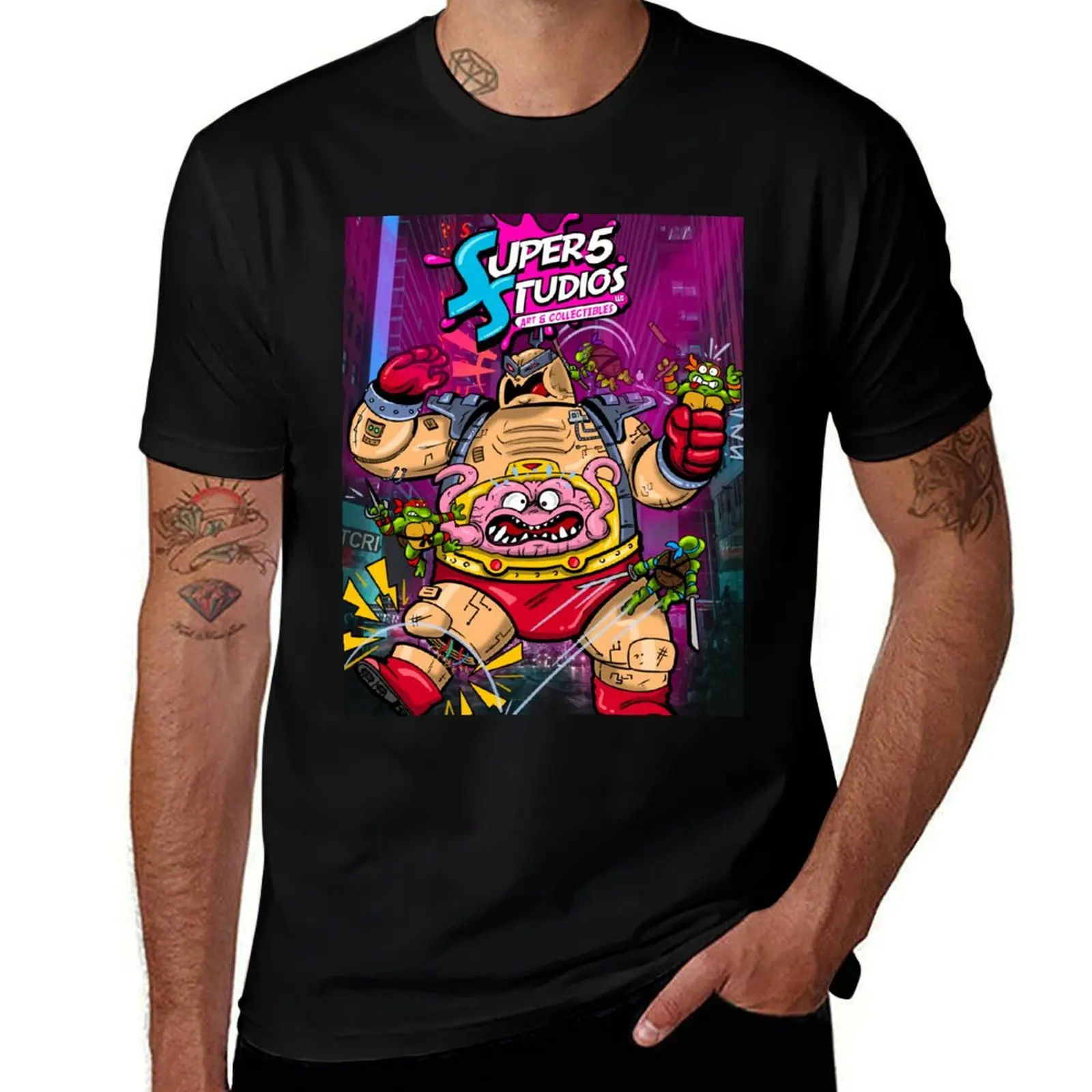 

Turtle and the Brain T-Shirt anime t shirts for man t shirts for man pack white