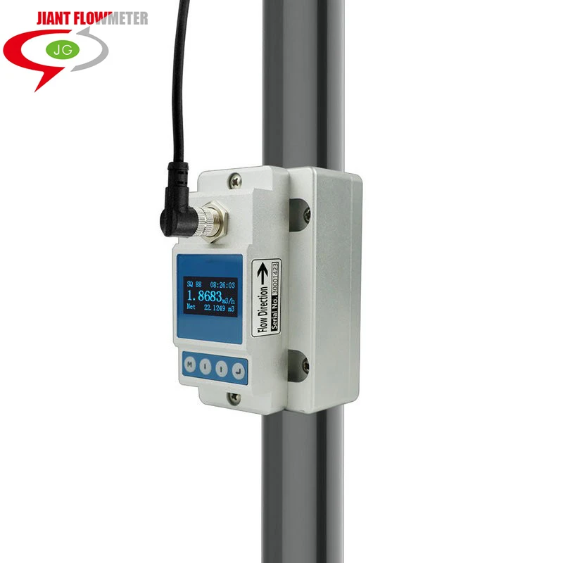 JG-X3 ultrasonic Clamp type water liquid flowmeter small pipe clamp-on ultrasonic flow meter