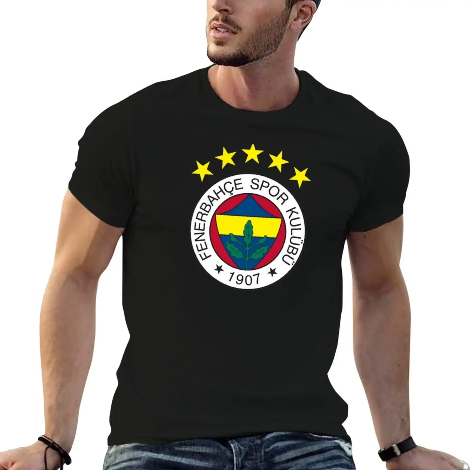 Fenerbah?e 5 Stars T-Shirt custom shirt graphics Short sleeve tee men t shirts high quality