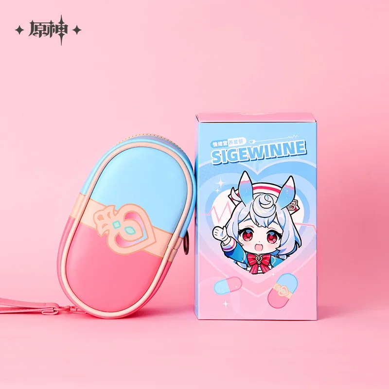 Mihoyo Official Anime Game Genshin Impact Sigewinne Cosplay Kawaii Gift Box Badge Storage Bag Stickers Fans Gift