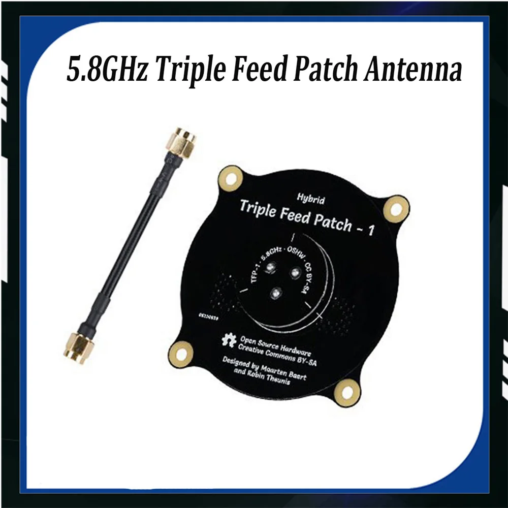 5.8GHz Triple Feed Patch Antenna SMA / RP SMA Directional Circularly Polarized Antenna for FPV Fatshark Goggles RC Drone