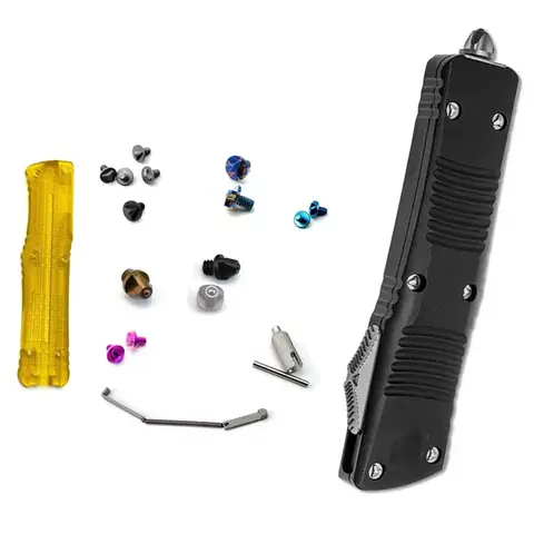 6 types de pièces de couteau : Plaquettes de manche / Vis / Clé / Cône de queue / Brise-vitre / Ressort pour couteaux Microtech Combat Troodon