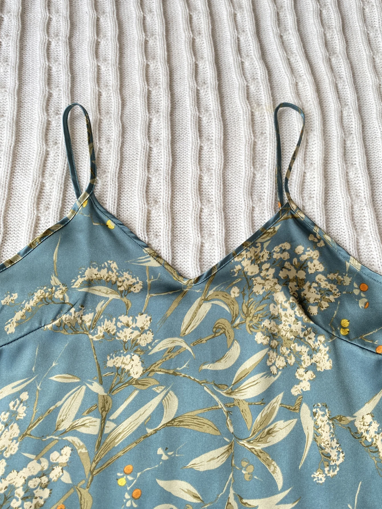 Elegante Cami-Tops mit Blumendruck, Rüschensaum, Shorts, Pyjama-Set, Damen-Nachtwäsche, Loungewear – Detail 6