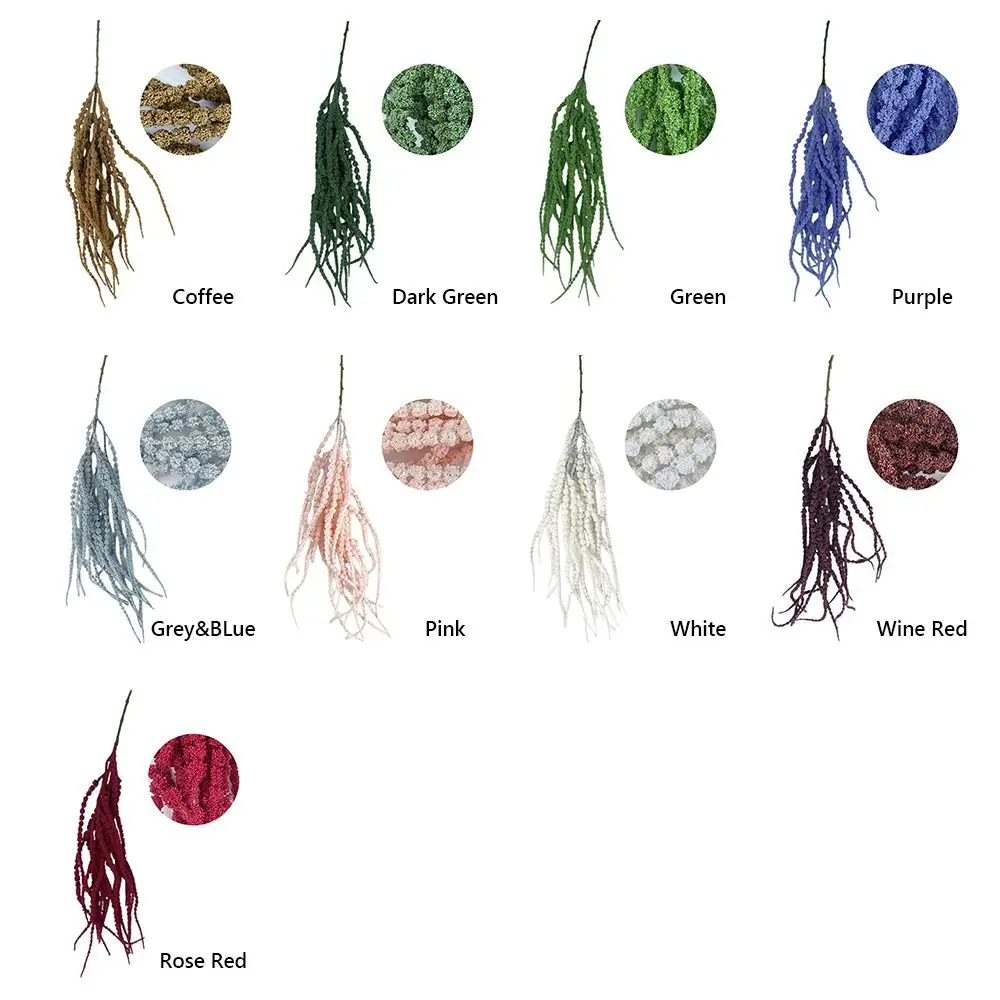 متعدد الألوان الاصطناعي نبات معلق رغوة الملحقات معلقة شرابة طويلة زهرة زخرفة صور الدعائم معلقة أمارانثوس الزهور