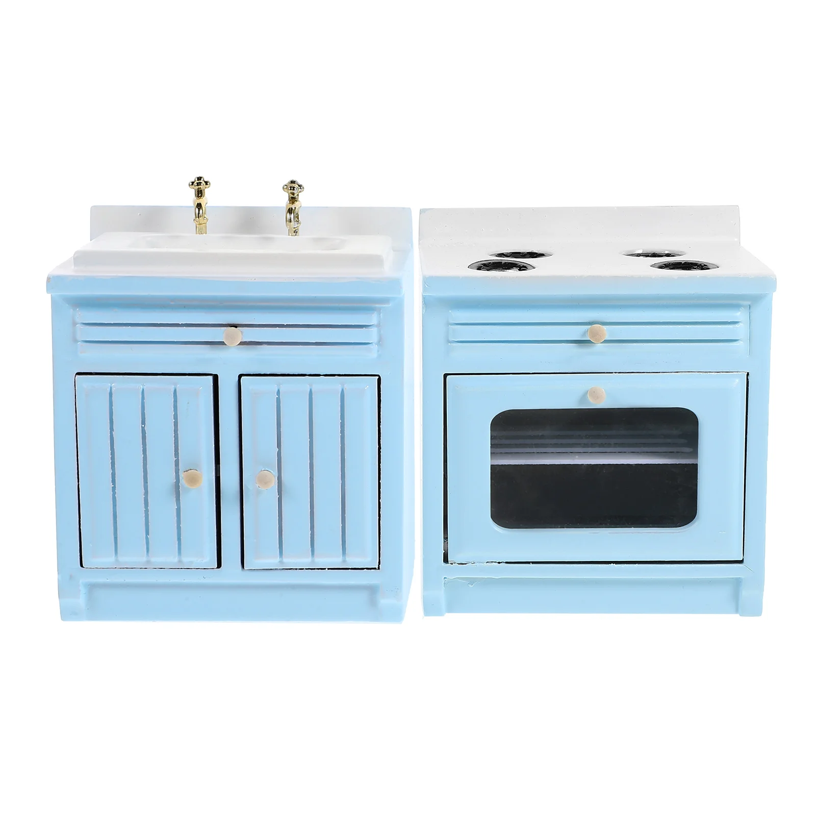 Stove Mini Kitchen Accessories Tea Light Container Round Tin Containers Wood Tins Wash Basin Prop