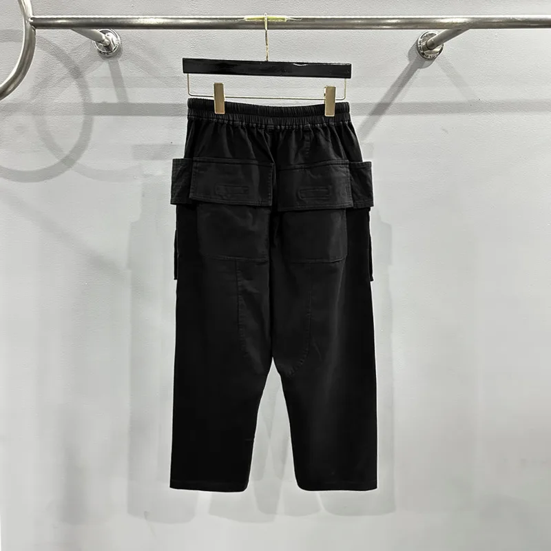 HKSH Spring Summer New Men\'s Tide Safari Style Cotton High Street Casual Straight Ankle-length Pants Dark Chic Overalls HK2033