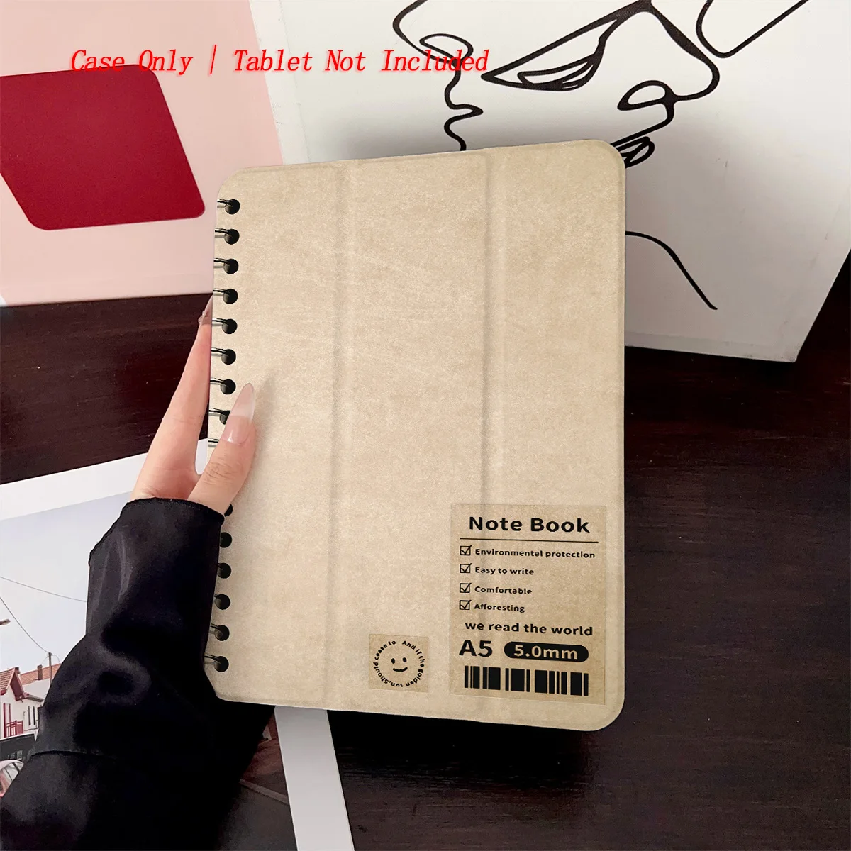 

Brown Minimalist Printed iPad Case for Pro 12.9/11/Air 10.9/iPad 10.2/Mini 6, Shockproof Wear-Resistant Cover