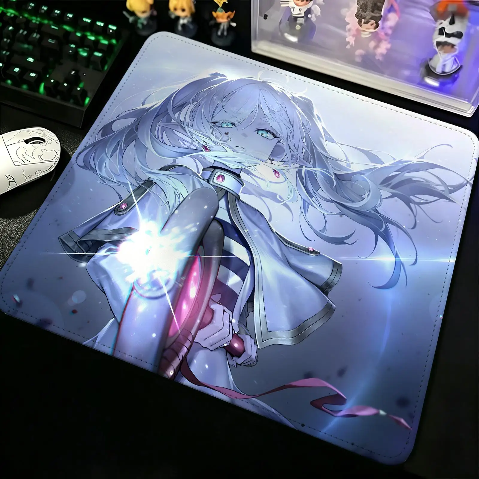 Compact Gaming Mat Reinforced Stitched Border,Portable Laptop Desk Pad for Office & E-sports Frieren Beyond Journey's End