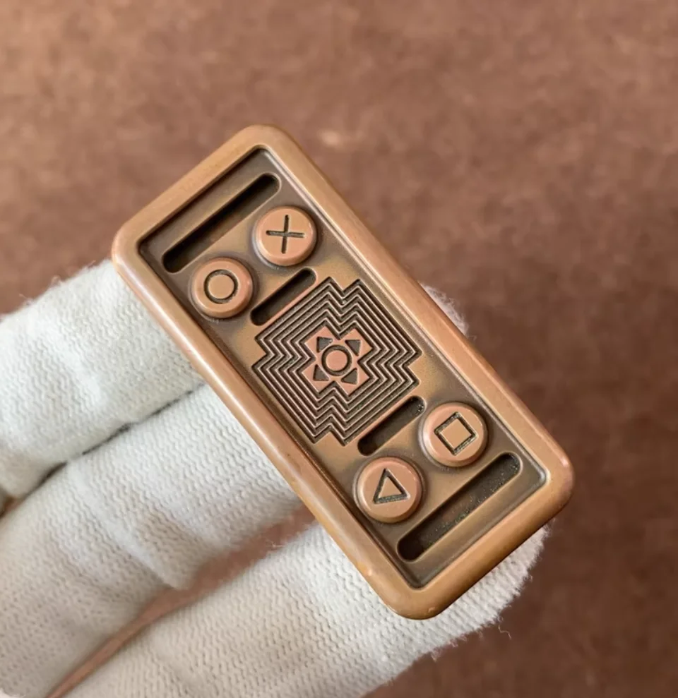 

Использованный EDC Jianfeng Copper Gamer fidget slider — игрушка для снятия стресса.