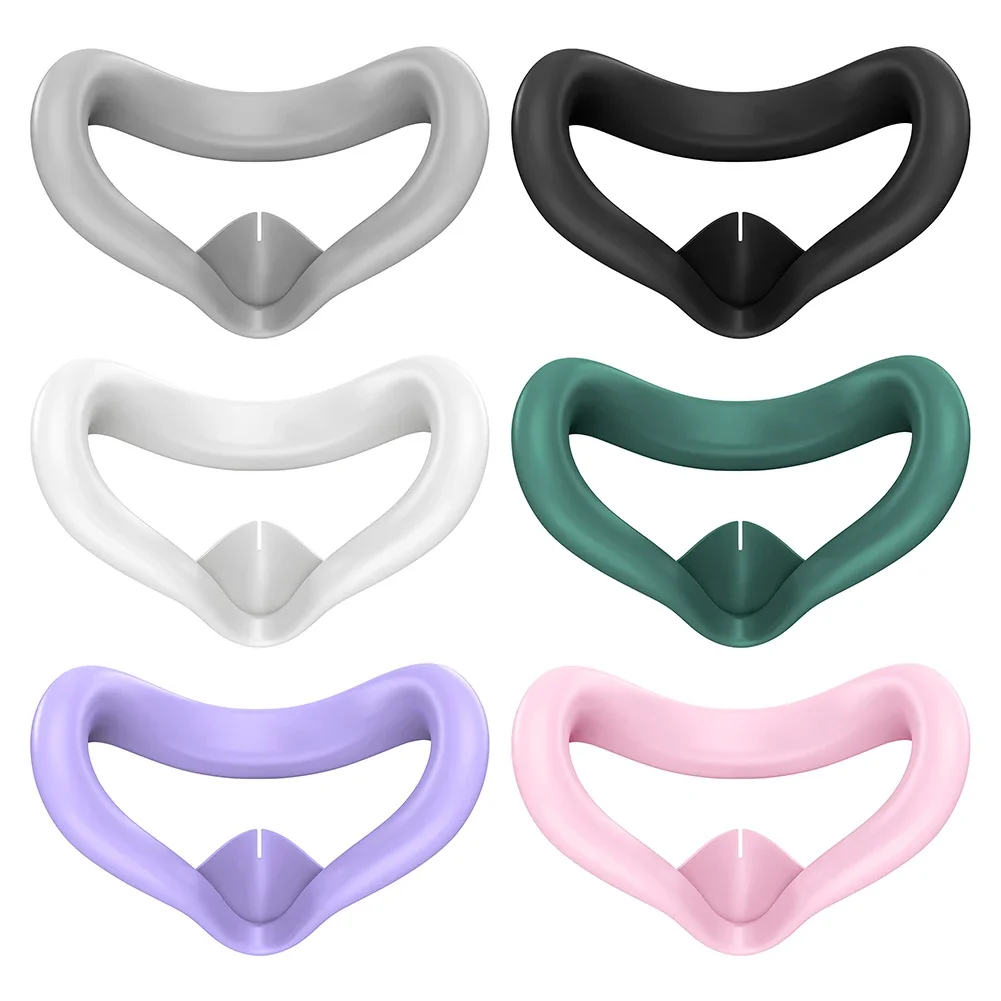 Silikon-VR-Gesichtsabdeckung Schweißfeste VR-Silikonmaske mit Anti-Leckage Nasenpolster Gesichtskissen für Meta Quest 3S VR-Headset