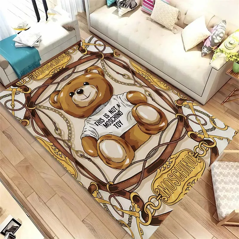 3D M-Moschinos logo Printed Carpet Living Room Bedroom Carpet non-slip Door Mat home bedroom decor outdoor rug Birthday Gift