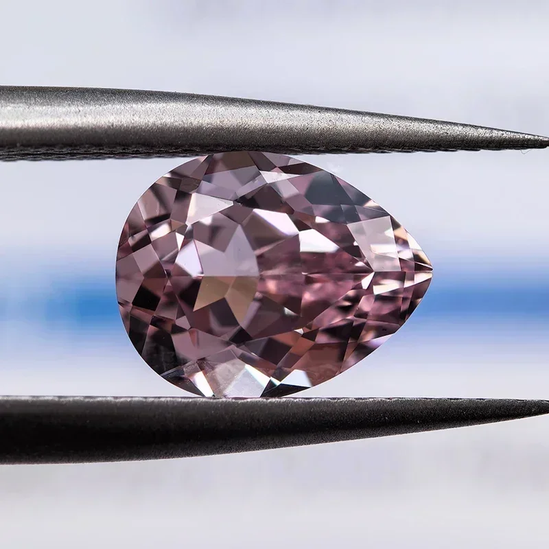 Lab Grown Sapphire Pear kersenbloesem roze Topkwaliteit charme kralen voor doe-het-zelf sieraden maken Selecteerbaar AGL-certificaat