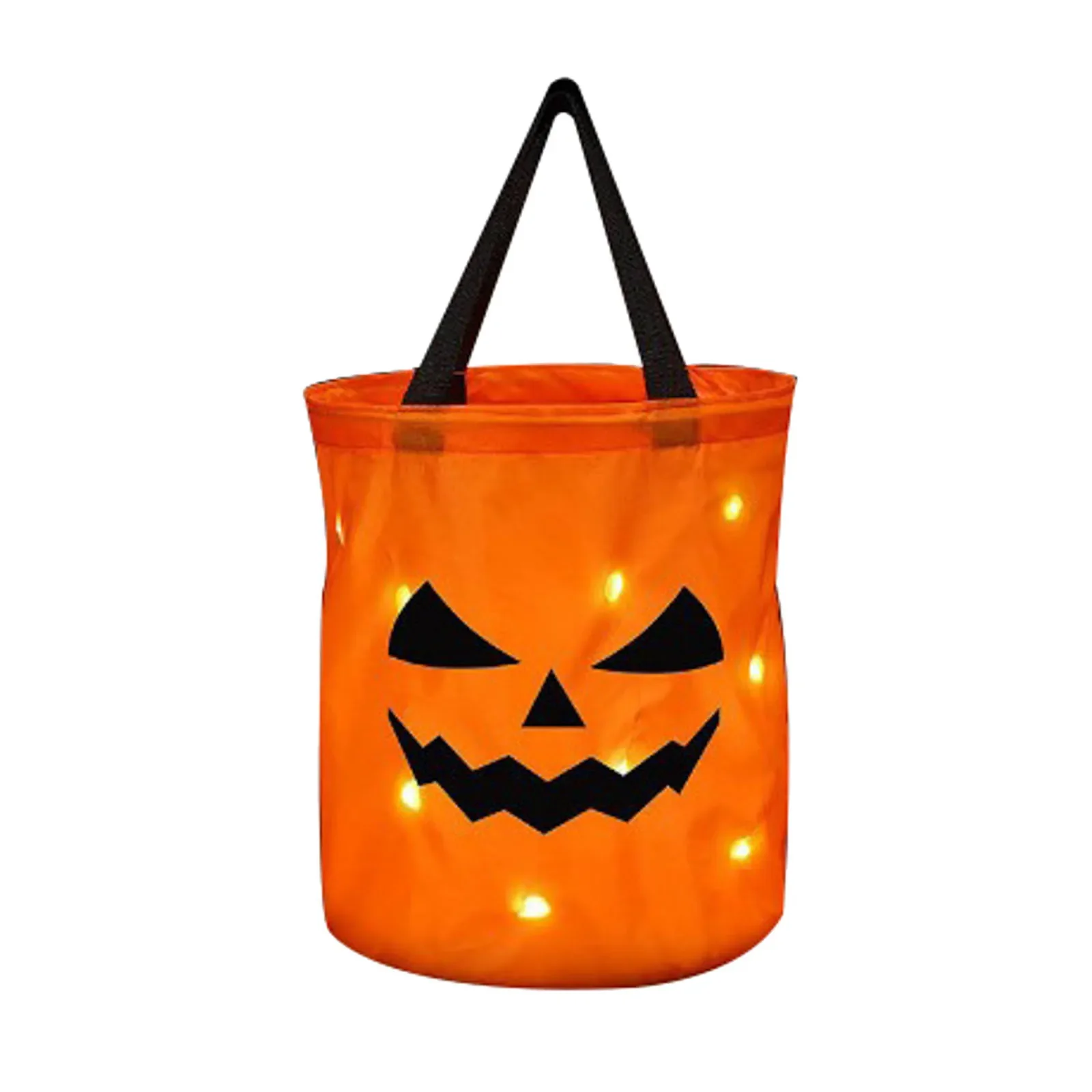 Halloween Led Light-Up Trick Or Bags Licht Led Halloween Truc Of Emmer Pompoen Snoep Grote Zakken | Gezicht Halloween Emmer