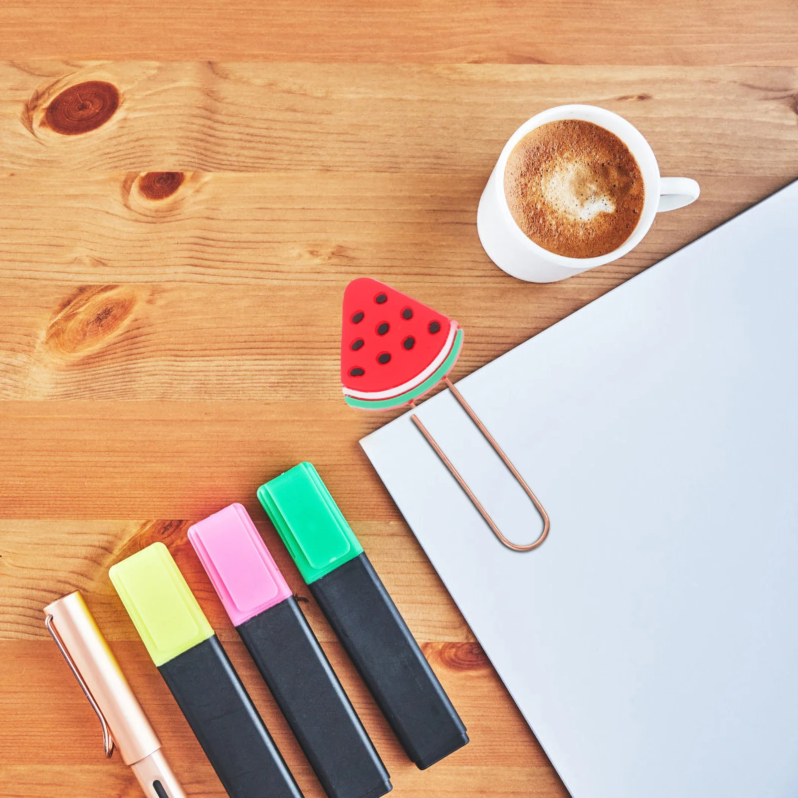 20Pcs Rainbow Novelty Paper Clips Portable Kawaii Book Reading Clips for Photos Files Memos Notes Practical Paper Clip