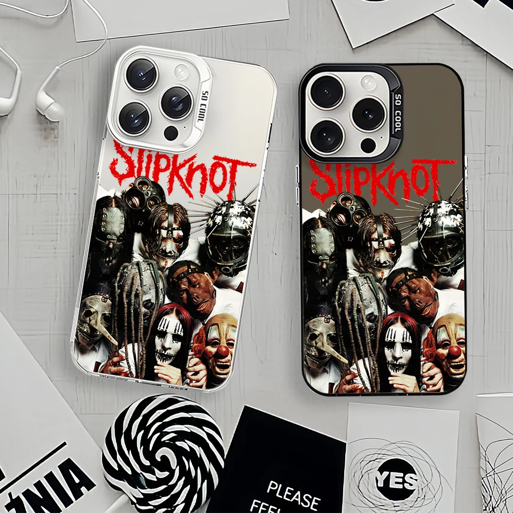 Band S-SlipknotS The End So Far Laser Phone Case for iPhone 12 11 13 14 15 16 Max Pro Plus IMD Shockproof Silicone Coque