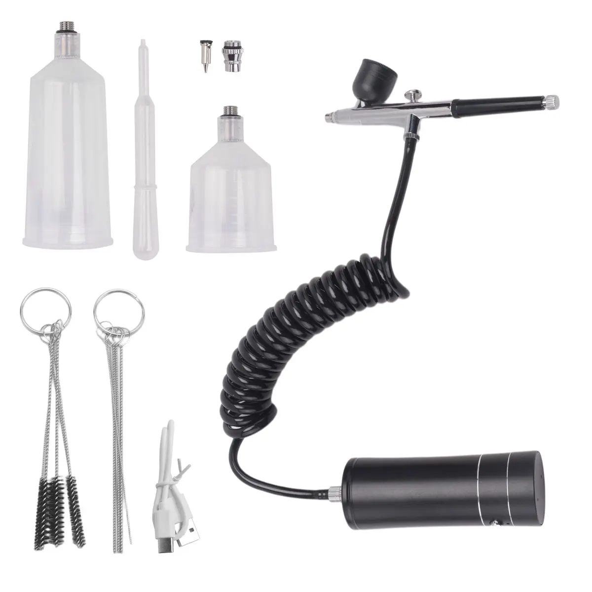 BEST! Airbrush KIT Cordless Rechargeable Compressor Airbrush Set, Automatically Handles Model Painting, Nails, Makeup B