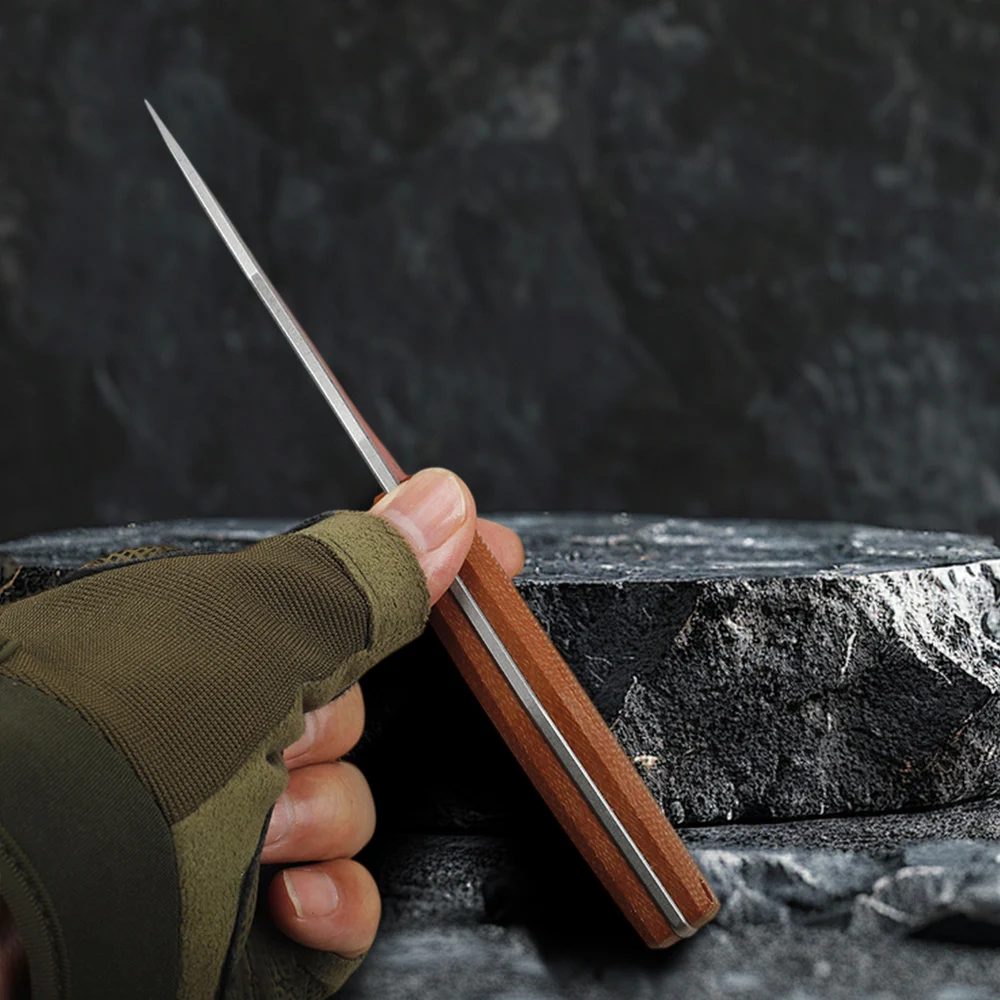 FREETIGER DC53 Fixed Blade Knife with Micarta Handle Camping Knife for Hunting Hunting Bushcraft Knives with Kydex Sheath view 4