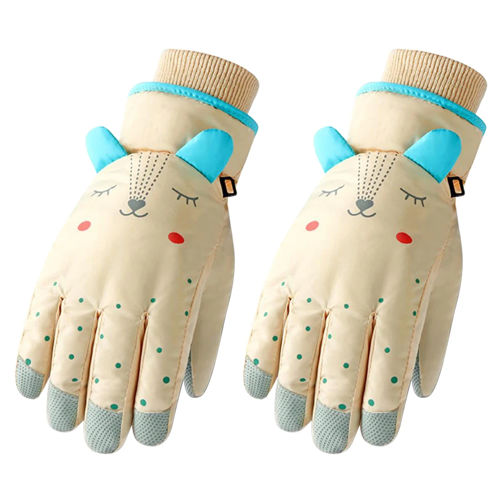 子供用冬用スキー手袋防水防風ノンスリップ冬用暖かい手袋子供用スキーミトン女の子男の子用