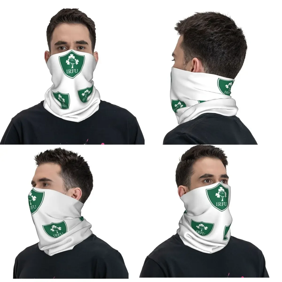 Ireland Rugby TEAM Bandana Neck Cover Printed Face Scarf Multifunction FaceMask Outdoor Sports For Men Women Adult Breathable