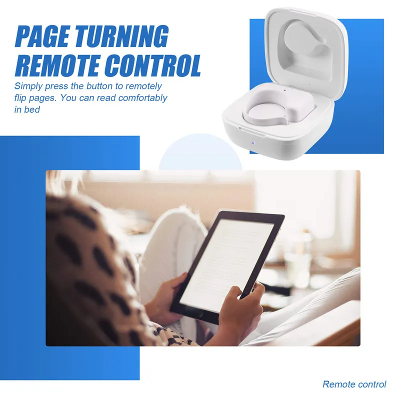 Remote Control Page Turner Ring For Kindle Paperwhite Oasis, Bluetooth E-Reader Controller, Tiktok Ring,Camera Shutter