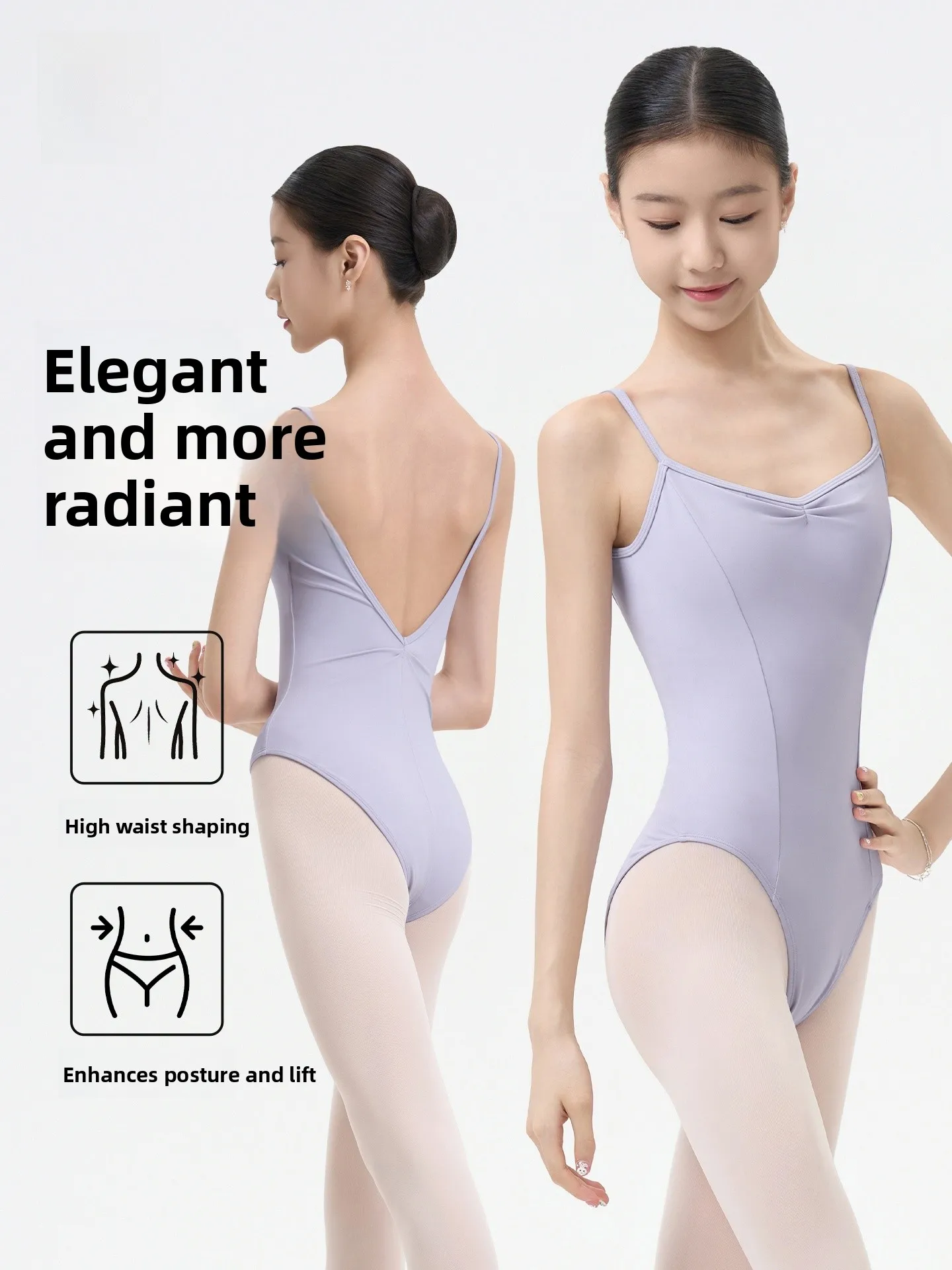 ハイアクロスダンス練習着-レディース-バレエレオタード-体操ユニフォーム-通気性速乾-モダンバレエトレーニングコスチューム