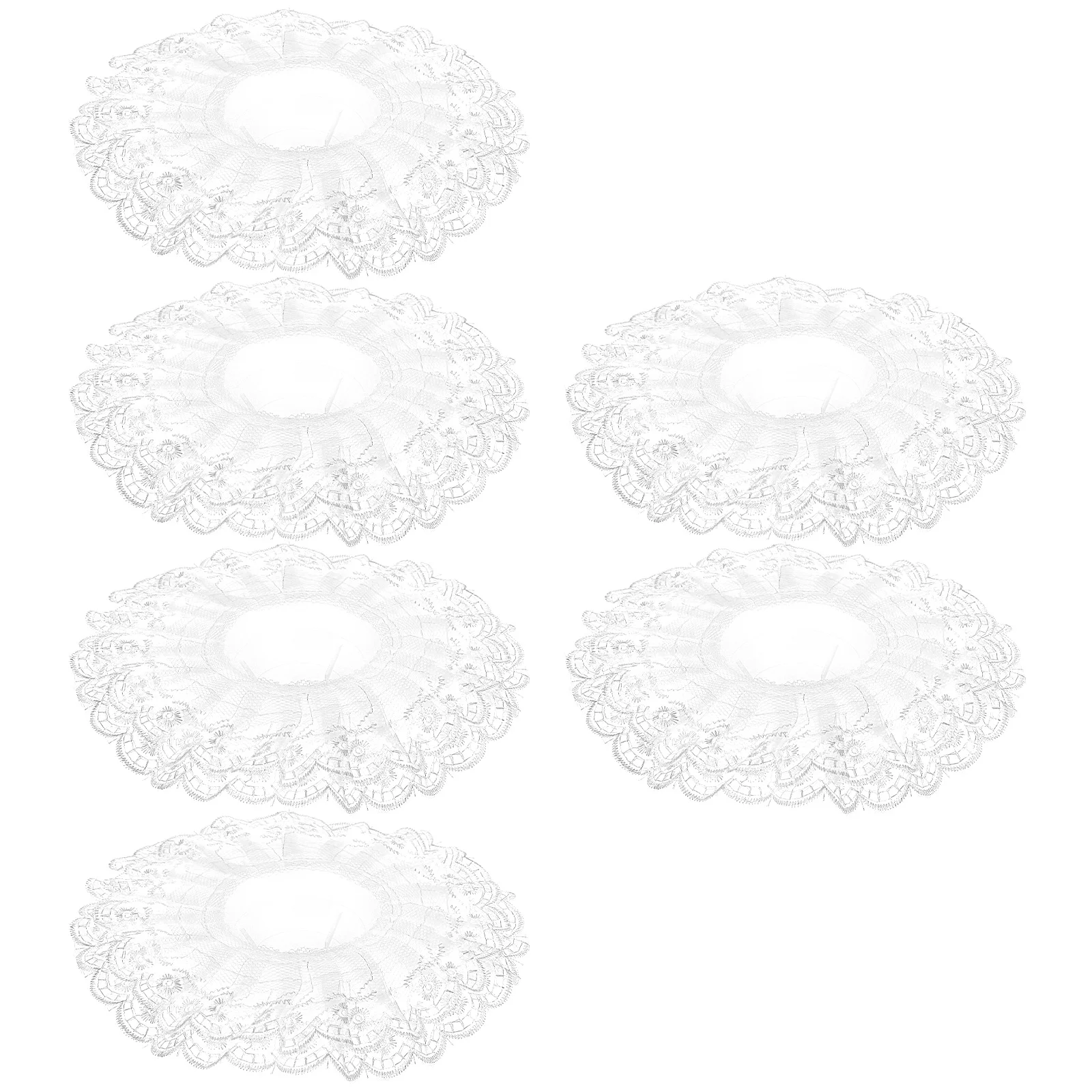 

6 Pcs Bride Bouquet Torus Wedding Decor Craft Supplies Floral Lace Hat Bridesmaid