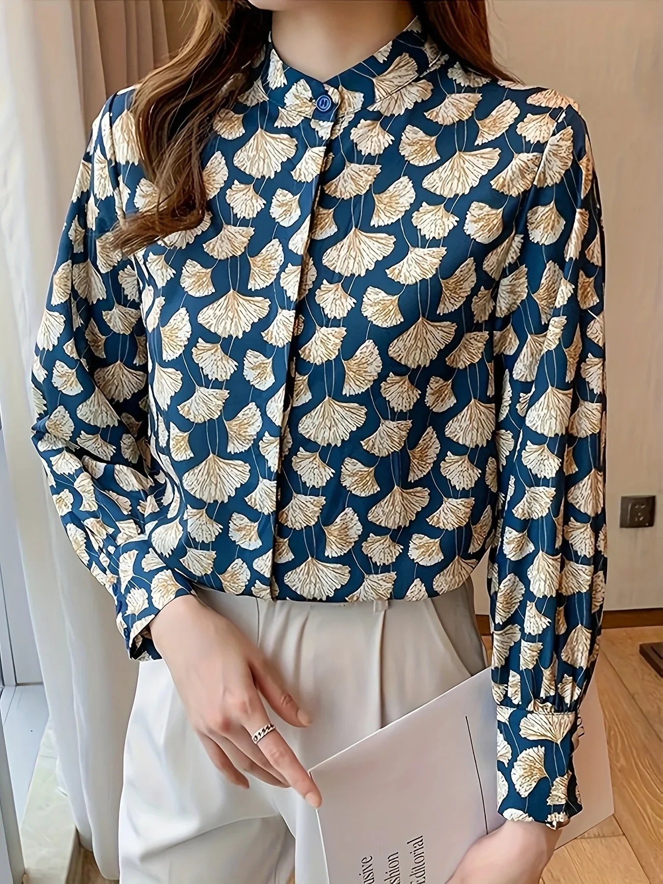 

Fashion printing Blouses for women shirts New elegant ladies shirts womens tops