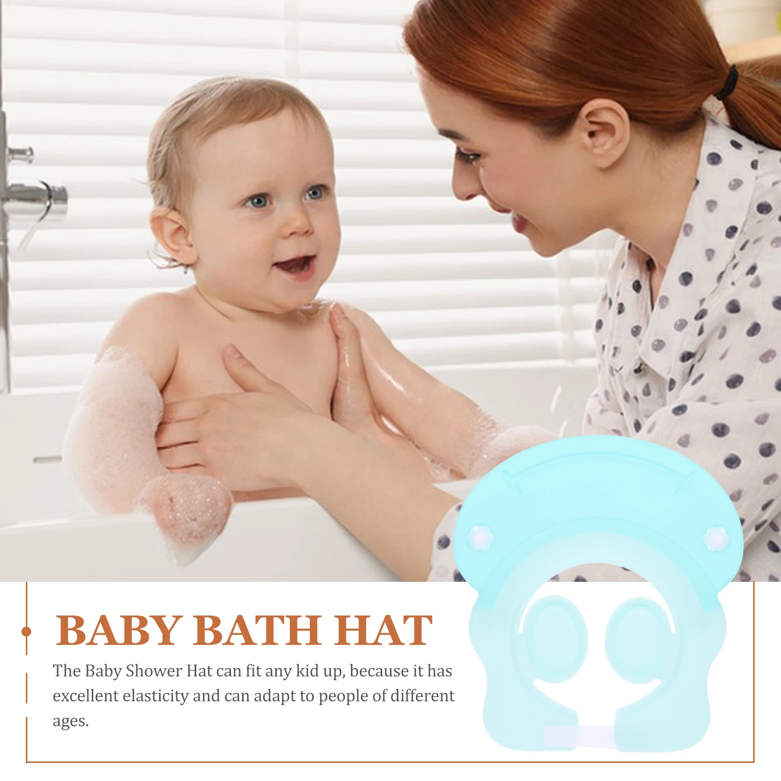 

Регулируемый детский купальный водонепроницаемый мультяшный детский мытье волос для детей, эластичный силиконовый душ для душа, портативный портативный для волос