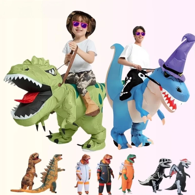 

Надувной костюм динозавра Casa, забавный костюм Тираннозавра Рекса, детский костюм на Хэллоуин, индивидуальный логотип