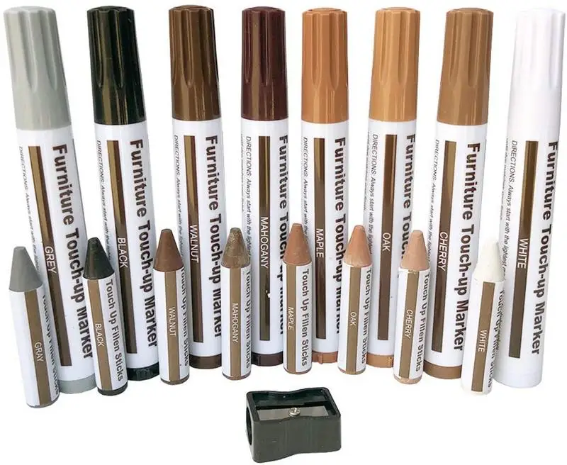 

Furniture Repair, Wooden Cabinet Floor Touch-up Markers Touch-up Kit, Marker Set, Filler Sticks, Scratch Restoration Repair Kit